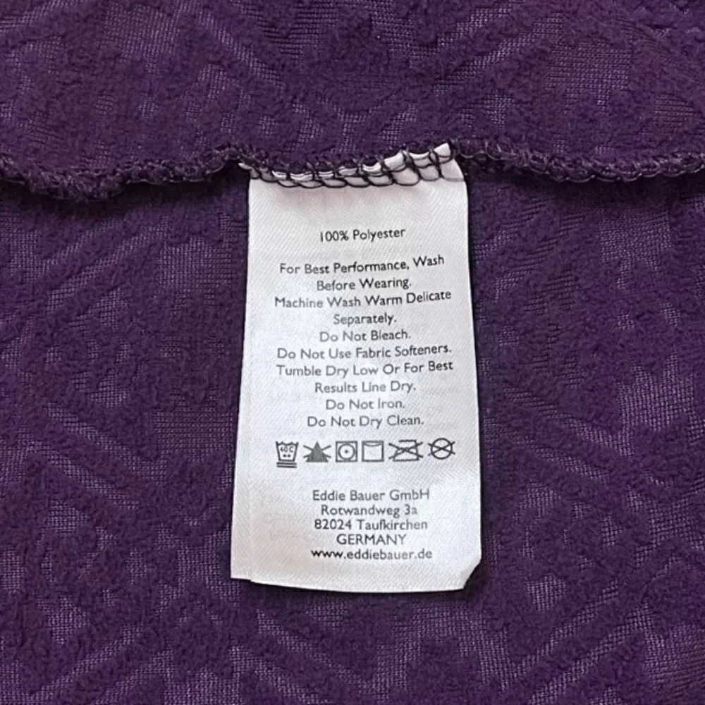 EDDIE BAUER Purple Fleece 1/4 Zip Pullover - Size Large - Picture 7 of 7